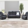 PRESCOTT Fabric 3 Piece Suite - 2 recliner + 3 seater Lounge