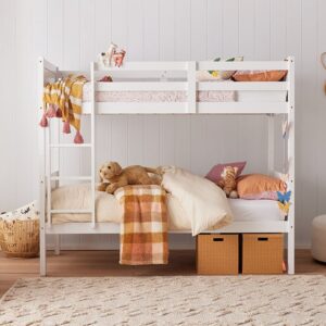 Jordan Twin Bunk Storage Bed White