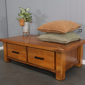 Woolshed Oak Coffee Table Front View