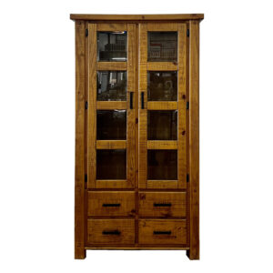 Woolshed Oak Display Cabinet Front View