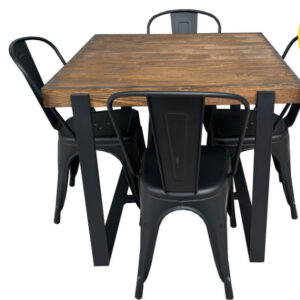 Ned 900sqr 5pce Dining Set (Reni Chairs)