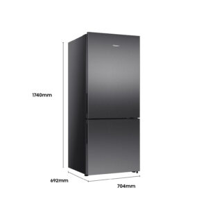 Hisense 8 Star Bottom Mount Fridge Dark Stainless Steel 417L