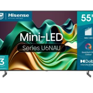 Hisense 55" U6NAU Mini LED 4K Front View