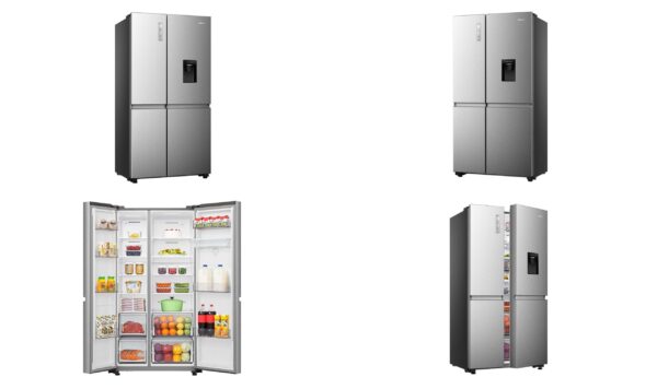 Hisense 649L Side By Side Fridge with Water Dispenser - Stainless Steel - Image 3