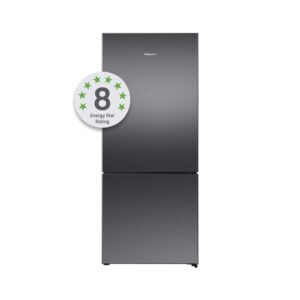 Hisense 8 Star Bottom Mount Fridge Dark Stainless Steel 417L