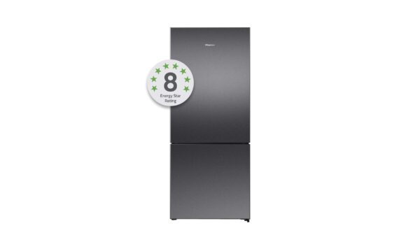 Hisense 8 Star Bottom Mount Fridge Dark Stainless Steel 417L