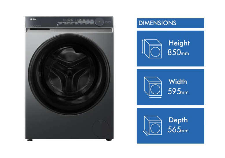 Haier 9.5kg 500 Series Front Load Washing Machine - Black Rent washing machine
